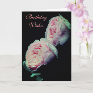Pink Roses Pair Birthday  Card