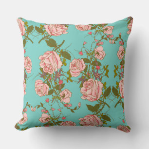 Pink Roses Pattern Desing Decorative Pillow