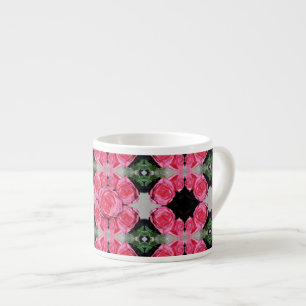 Pink Roses Pattern Espresso Cup