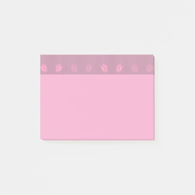 Pink Roses Pattern Header Post-it Notes (Front)