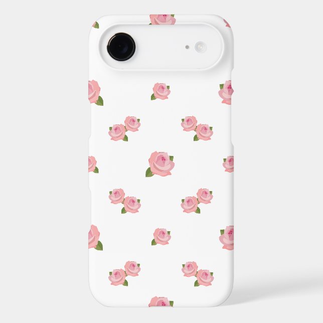 Pink Roses Pattern on White (Back)