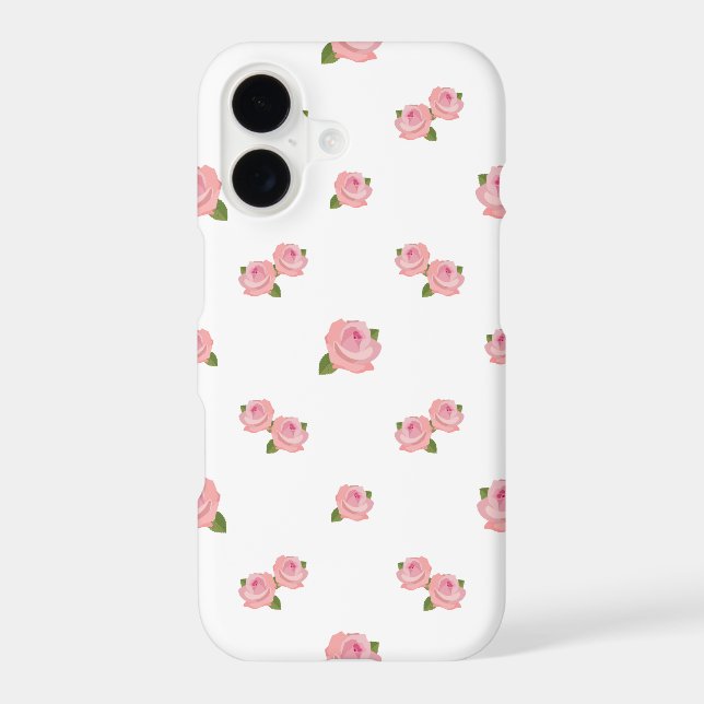 Pink Roses Pattern on White (Back)