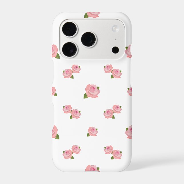 Pink Roses Pattern on White (Back)