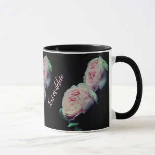 Pink Roses Personalised Mug