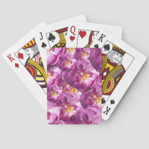 Pink Roses Photo Playing Cards