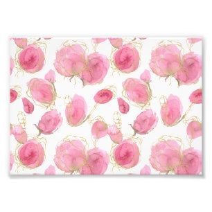 Pink roses photo print