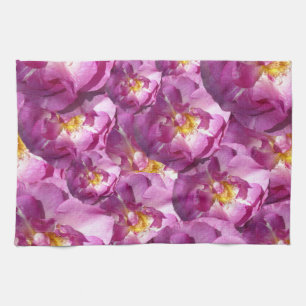 Pink Roses Photo Tea Towel