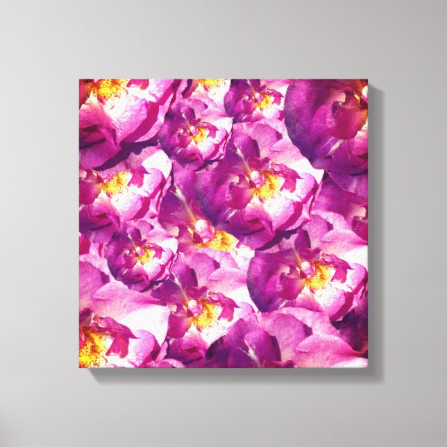 Pink Roses Photo  Wrapped Canvas (Front)