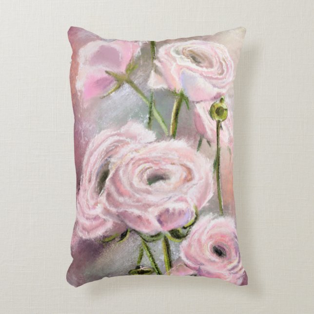 Pink Roses Pillow (Front(Vertical))