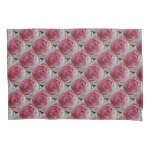 Pink roses pillowcase
