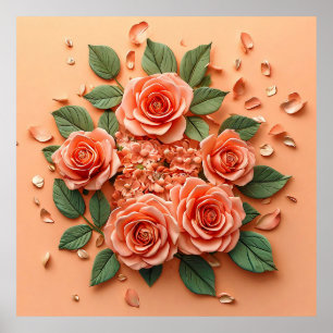Pink Roses Poster