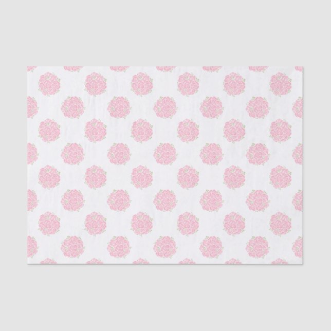 Pink roses posy graphic tissue paper (Front)