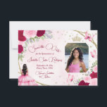 Pink Roses Princess Butterfly & Photo Quinceanera Save The Date<br><div class="desc">Let your friends and family know about your upcoming quinceanera with this beautiful save the date card. Features elegant script lettering and your photo with a bounty of pink roses,  gold glitter,  butterflies,  a tiara or crown and a princess in a fancy pink dress.</div>