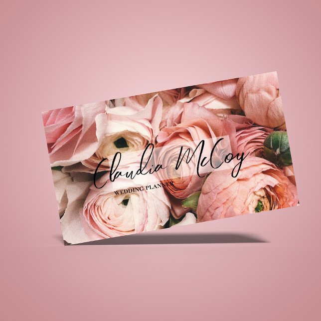 Pink Roses | Professional Wedding Planner   Business Card (Creator Uploaded)