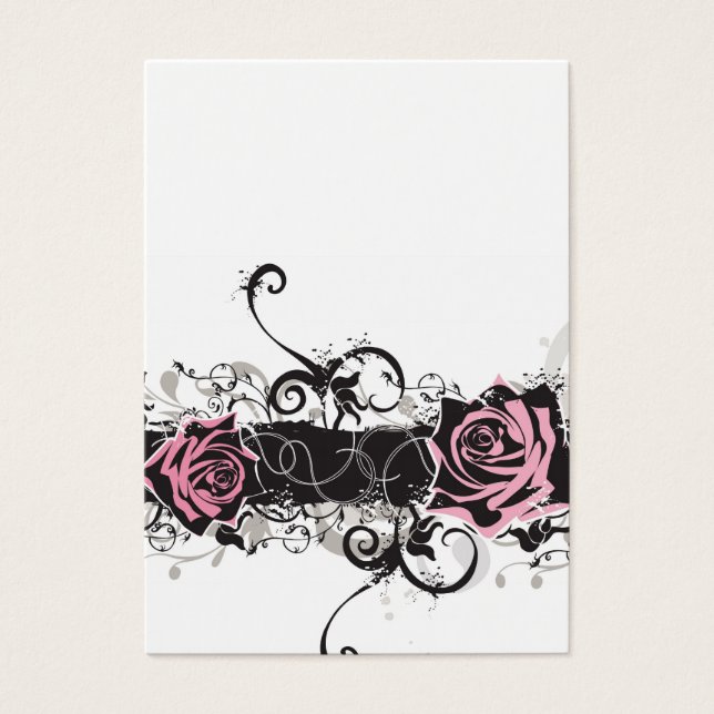 Pink roses Profile Card (Front)