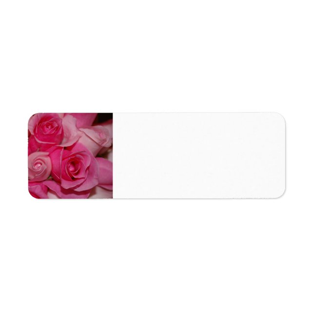 Pink Roses - Return Address Labels (Front)