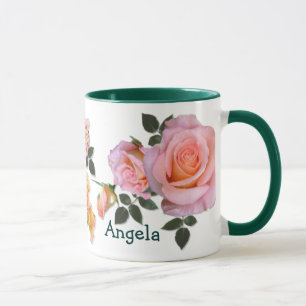 Pink Roses ~ Ringer Mug