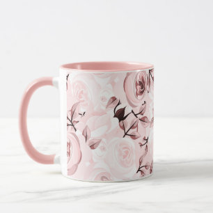 Pink Roses Shabby Chic Glam Mug