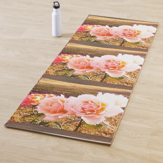 PINK ROSES   SHERPA YOGA MAT (In Situ)