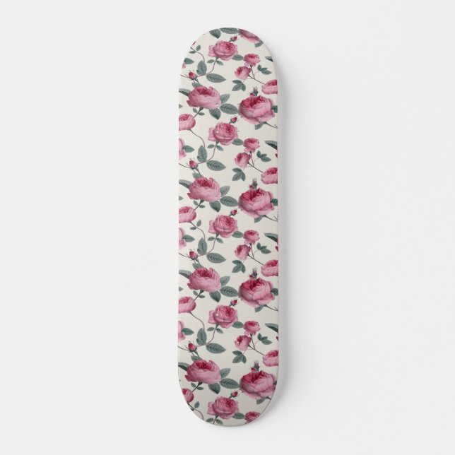 Pink Roses Skateboard (Front)