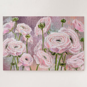 Pink Roses - Special For You - Original Painting Jigsaw Puzzle