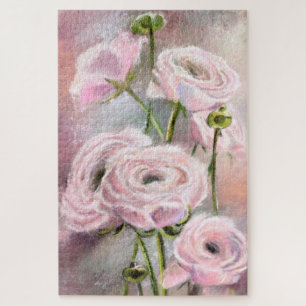 Pink Roses - Special For You - Original Painting Jigsaw Puzzle