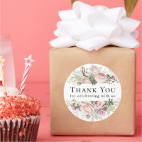 Pink Roses Summer Floral Thank You Favour