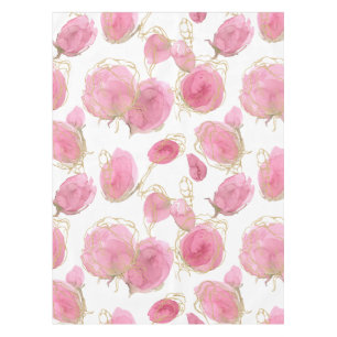 Pink roses tablecloth