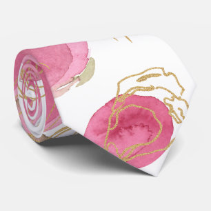 Pink roses tie