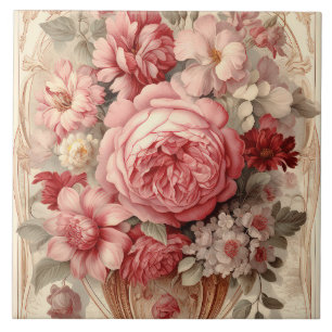 Pink roses tile