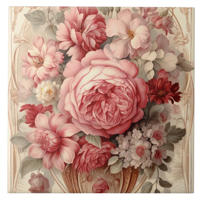 Pink roses tile (Front)