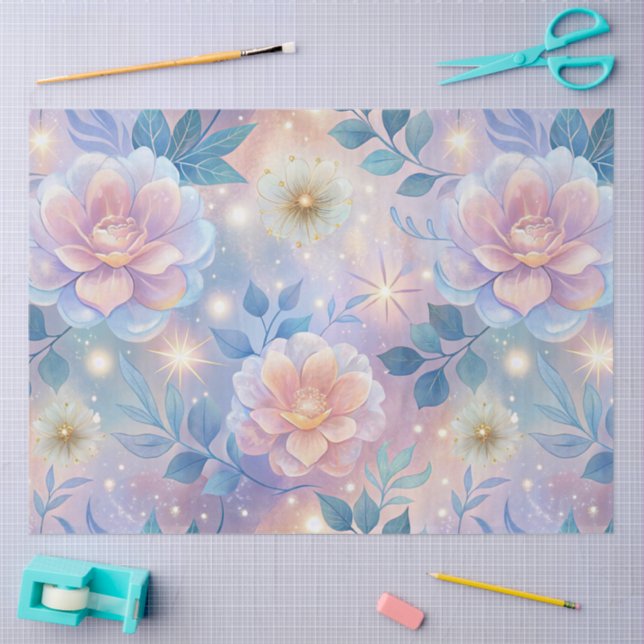 Pink Roses  Tissue Paper (Craft)