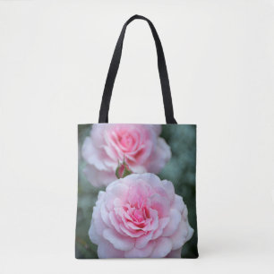Pink roses tote bag
