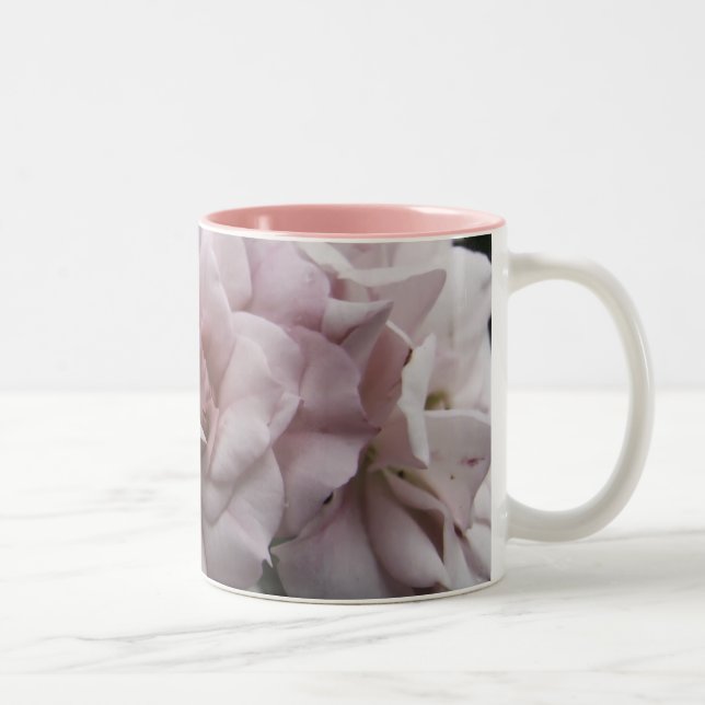 Pink Roses Two-Tone Coffee Mug (Right)