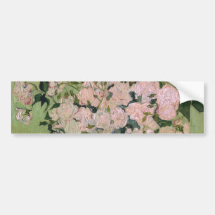Pink Roses Van Gogh Fine Art Bumper Sticker
