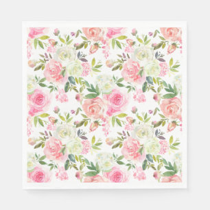 Pink Roses Vintage Pretty Paper Napkins