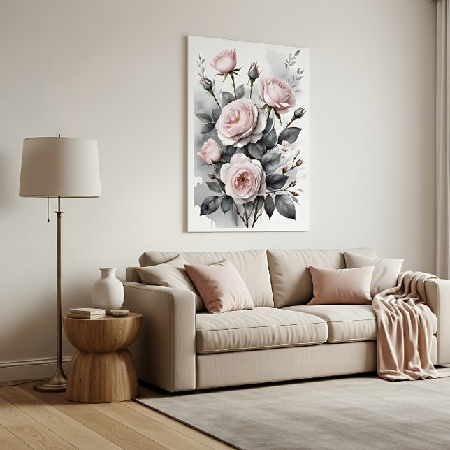 Pink Roses Watercolor Painting Poster (Creator Uploaded)