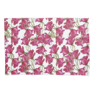 Pink Roses Watercolor Pattern Hand-painted Pillowcase