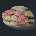 Pink Roses Wedding Couple Add Names and Date Paperweight<br><div class="desc">Pink and White Roses,  Add Name Wedding Couple and Date of Your Text,  Elegant Floral Glass Paperweight Unique Wedding Gift</div>
