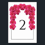 Pink Roses Wedding Table Number Card<br><div class="desc">This design features rustic pink roses. The pink roses are complimented by an elegant black lined border. The pink tones of the rose flowers create a rustic floral country garden feel. Elegant wedding table number card design with modern elements. Matching wedding invitations and other stationery items are also available. Customise...</div>