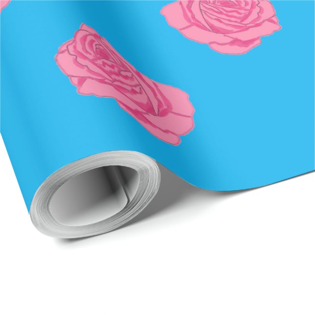 Pink roses wrapping paper (Roll Corner)