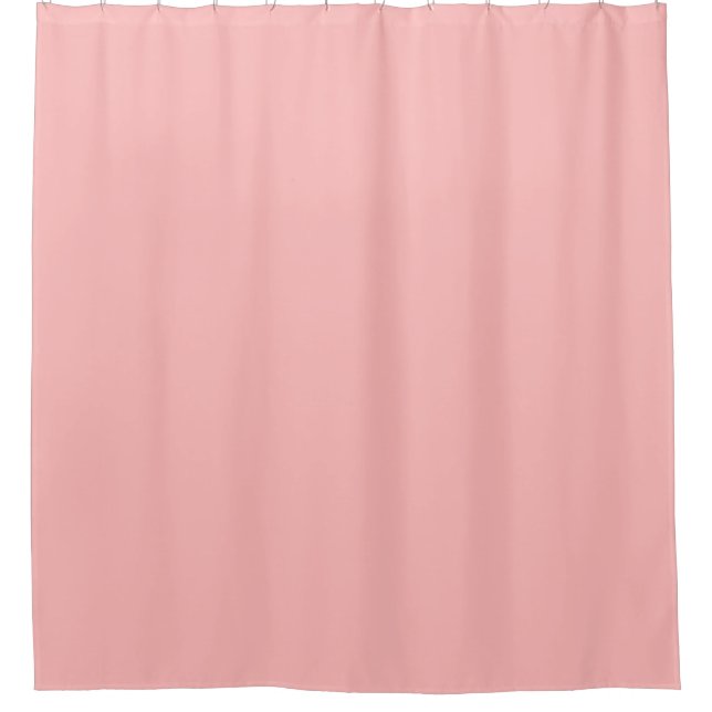Pink Rosette Solid Colour Pastel Print Shower Curtain (Front)