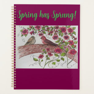 Pink Rosie Finches Planner