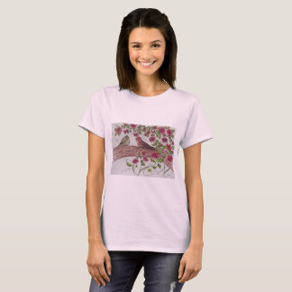 Pink Rosie Finches T-shirt
