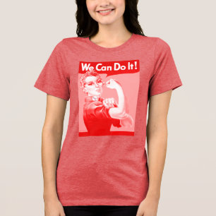 Pink Rosie the Riveter "We Can Do It!" Tri-Blend Shirt