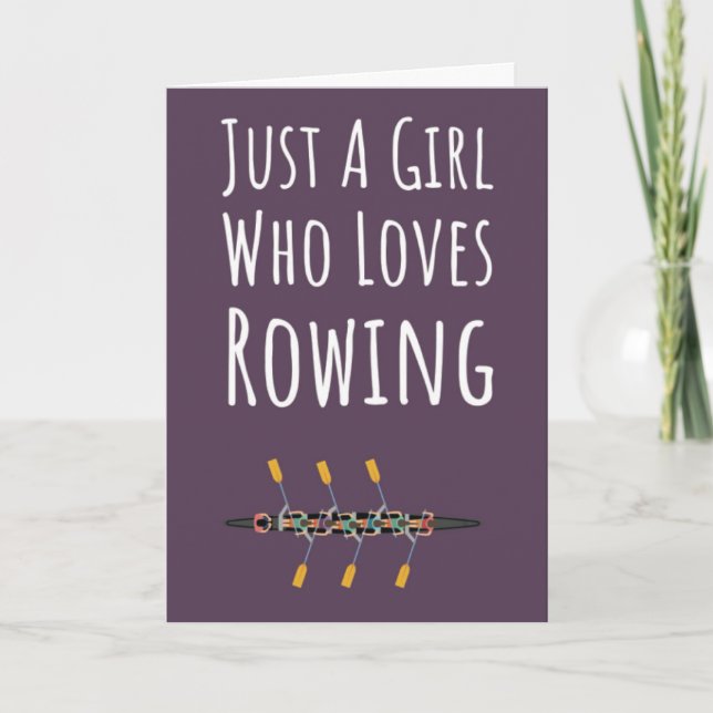 Pink Rowing Cards For Girls (Front)