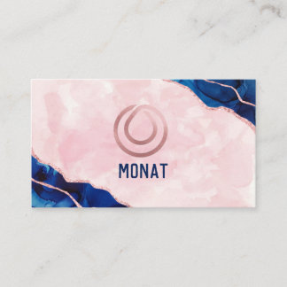 Pink & Royal Blue Monat Business Card