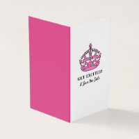 Pink Royal Crown, Get Excited & Save the Date Card