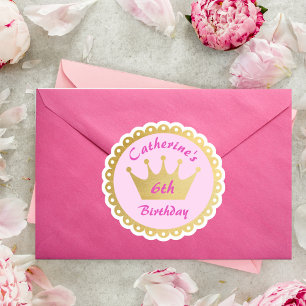 Pink Royal Princess Crown Girl Birthday
