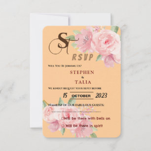 Pink RSVP card
